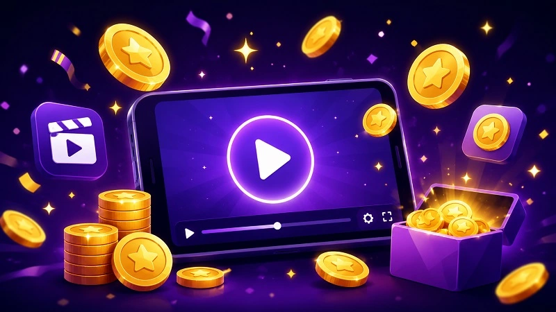 Watch Videos & Earn Coins